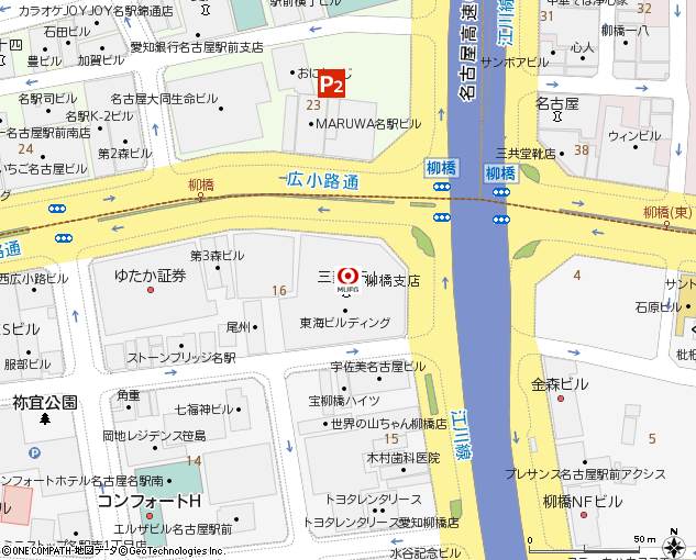 柳橋支店付近の地図